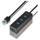 Axagon HUE-S2BL USB3.0 charging hub 1.2m
