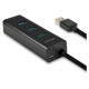 Axagon HUE-S2BL USB3.0 charging hub 1.2m