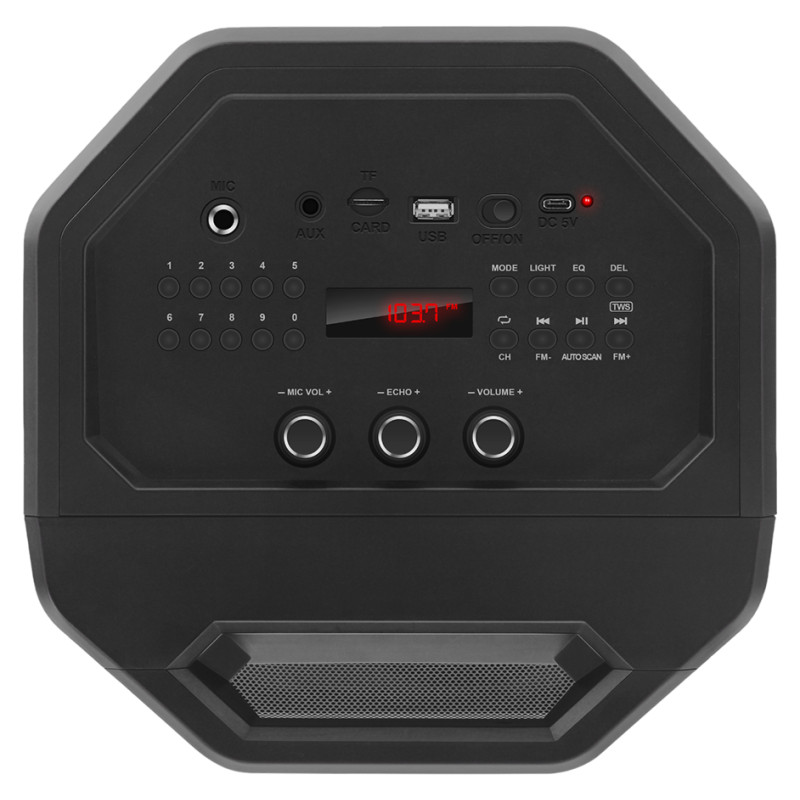 Sven Speaker SVEN PS-600, black (50W, TWS, Bluetooth, FM, USB, microSD, LED-display, 4000mAh)