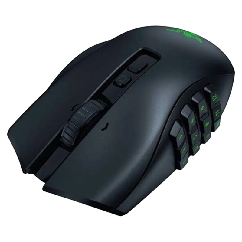 Razer Naga V2 Pro, Wireless Gaming Mouse, True 30000 dpi, Focus Pro 30K Optical Sensor, Gen-3 Optical Mouse Switches, 10/14/20 programmable buttons, Razer Speedflex Cable USB Type C, 90-million Clicks