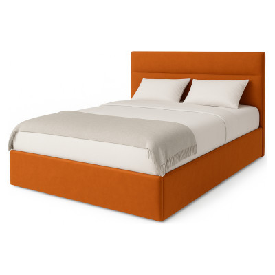 Emis Sleeping Gulta "Charlotte" 140x200 / Gai&scaron;i pelēka / Ar veļas kasti