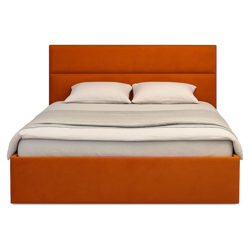 Emis Sleeping Gulta "Charlotte" 140x200 / Gai&scaron;i pelēka / Ar veļas kasti