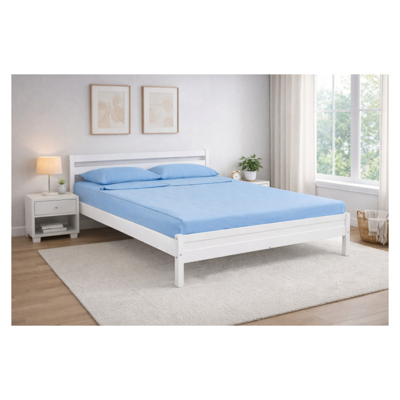 Emis Koka gulta "Elis" 180x200 / Dabīgs koks (vaskota)