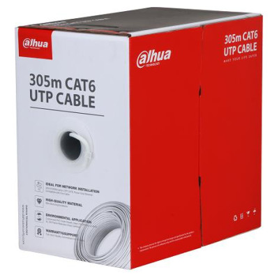Dahua CABLE CAT6 UTP 305M CCA WHITE/PFM922I-6UN-C-WHITE DAHUA