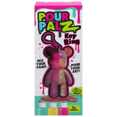 Pour Palz DIY Mini krāsojamais lācis ar atslēgu piekariņu