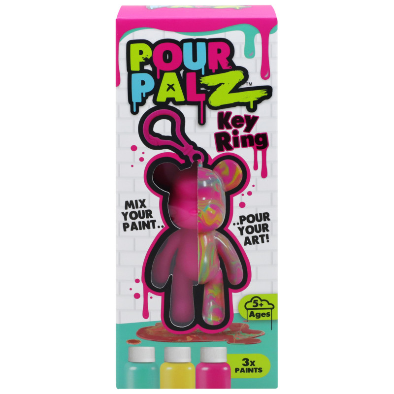 Pour Palz DIY Mini krāsojamais lācis ar atslēgu piekariņu
