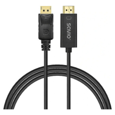 Savio Kabelis Savio DisplayPort - HDMI 1.5m