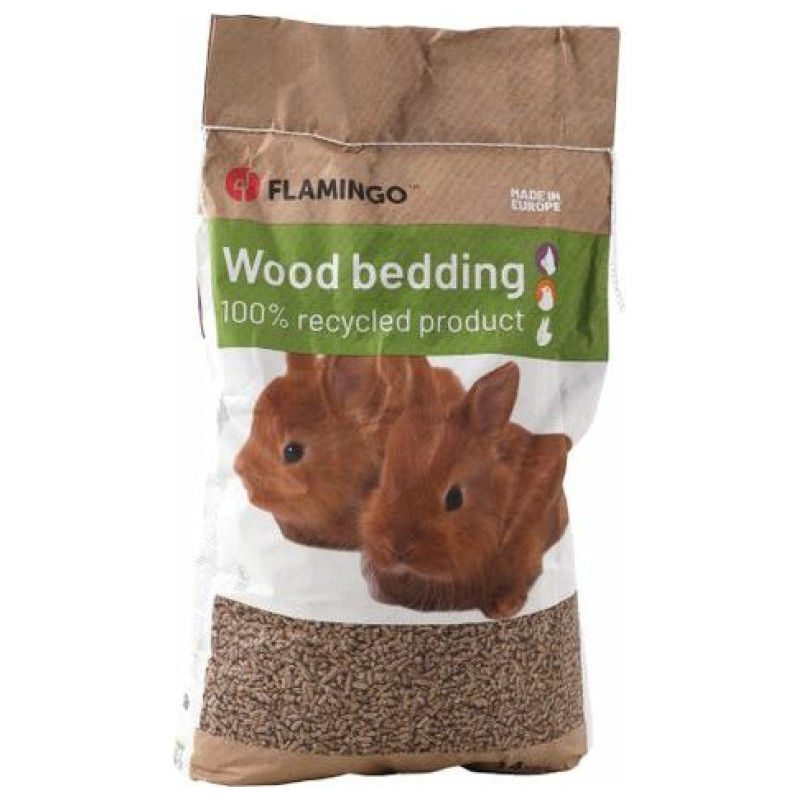 Flamingo Wood Bedding 14 kg  - kokskaidu granulu pakai&scaron;i