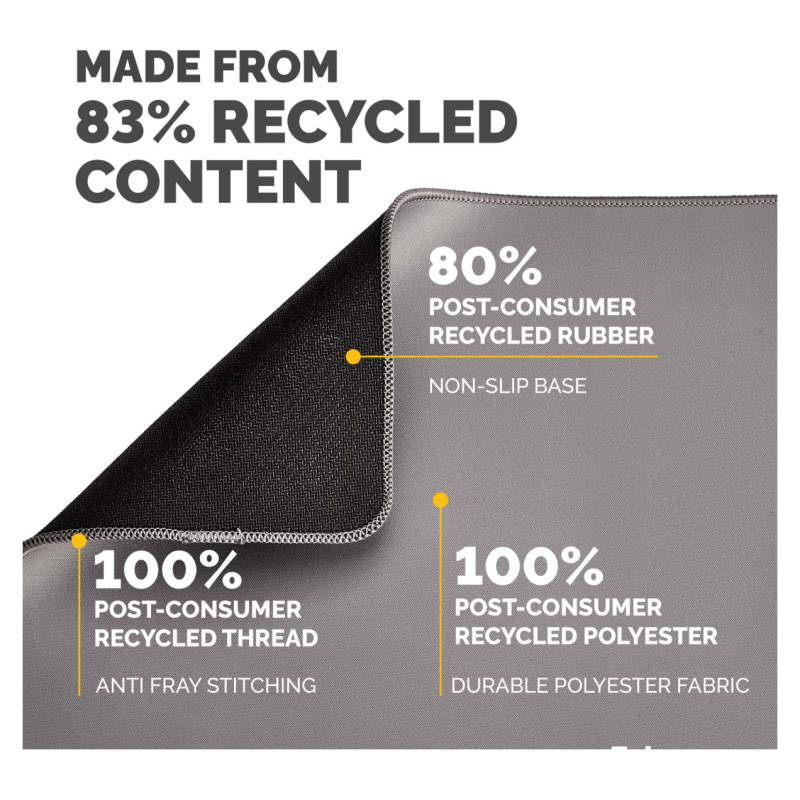 Fellowes MOUSE PAD BREYTA XL/GREY 100139316 FELLOWES