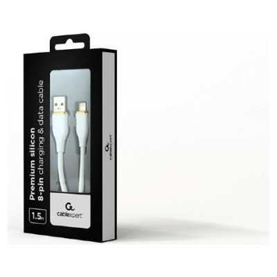 Gembird CABLE LIGHTNING TO USB2 1.5M/CC-USB2S-AM8PM-1.5M-W GEMBIRD