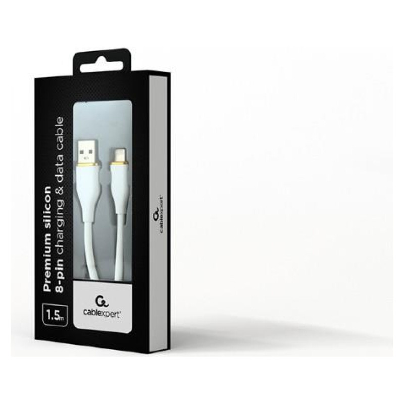 Gembird CABLE LIGHTNING TO USB2 1.5M/CC-USB2S-AM8PM-1.5M-W GEMBIRD