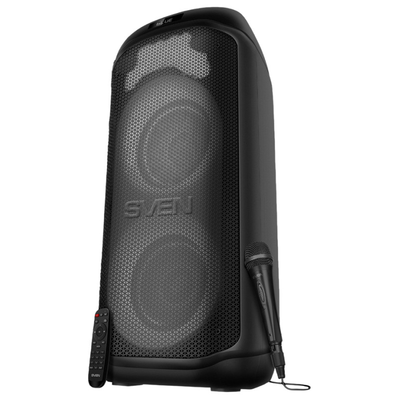 Sven Speaker SVEN PS-1050, black (200W, TWS, Bluetooth, FM, USB, microSD, LED-display, 7200mAh)