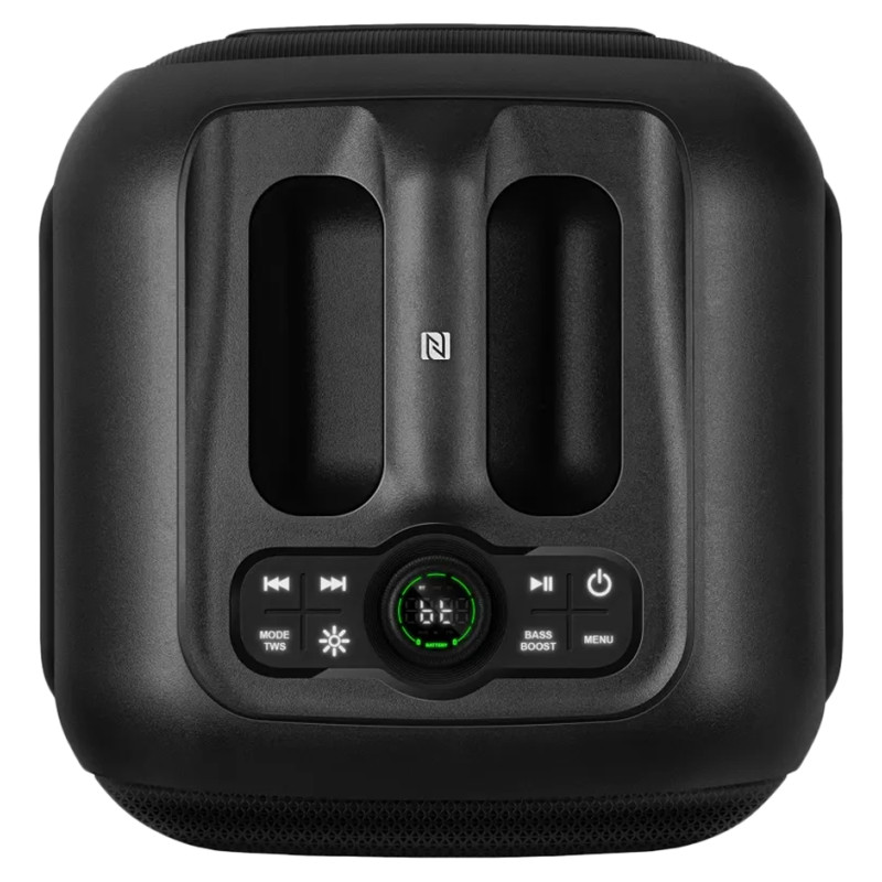 Sven PS-880, black, power output 110W (RMS), TWS, Bluetooth, FM, USB, microSD, LED-display, lithium battery