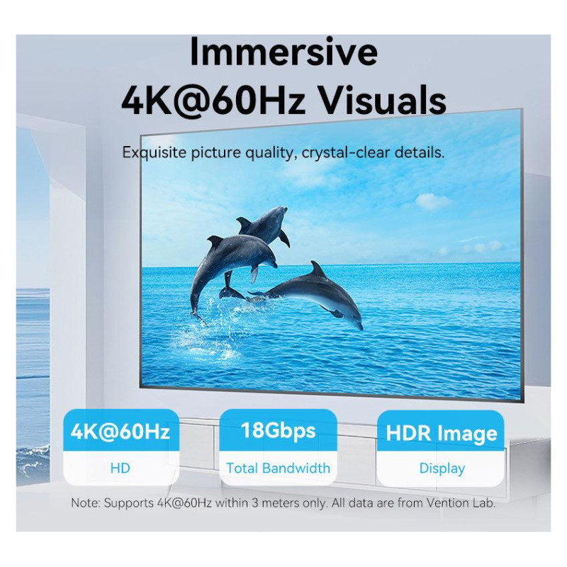 Vention CABLE HDMI 15M/BLACK AACBN VENTION