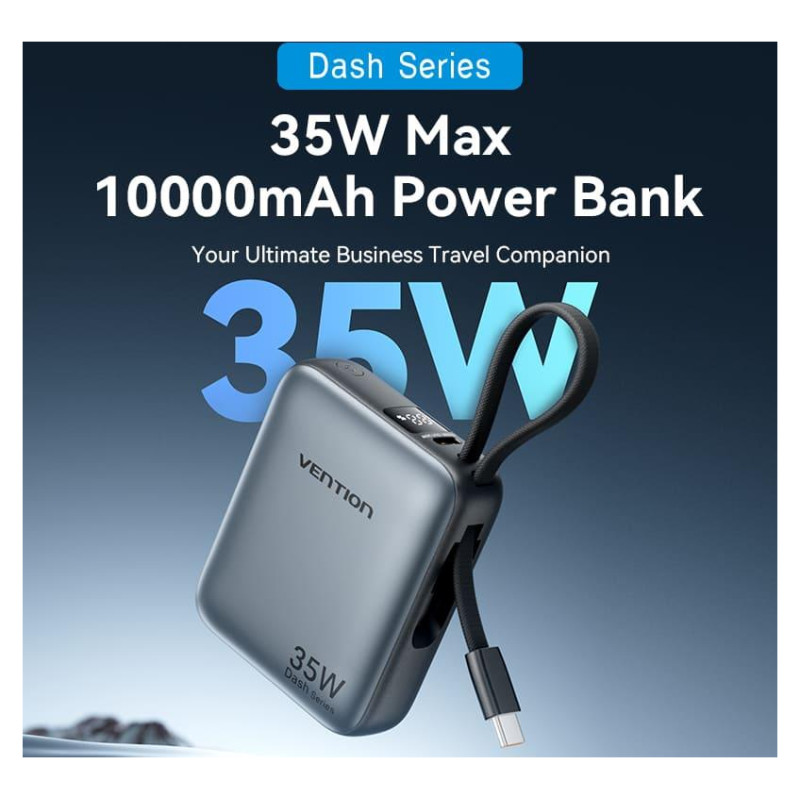 Vention POWER BANK USB 10000MAH 35W/MINI GRAY FHEH0 VENTION