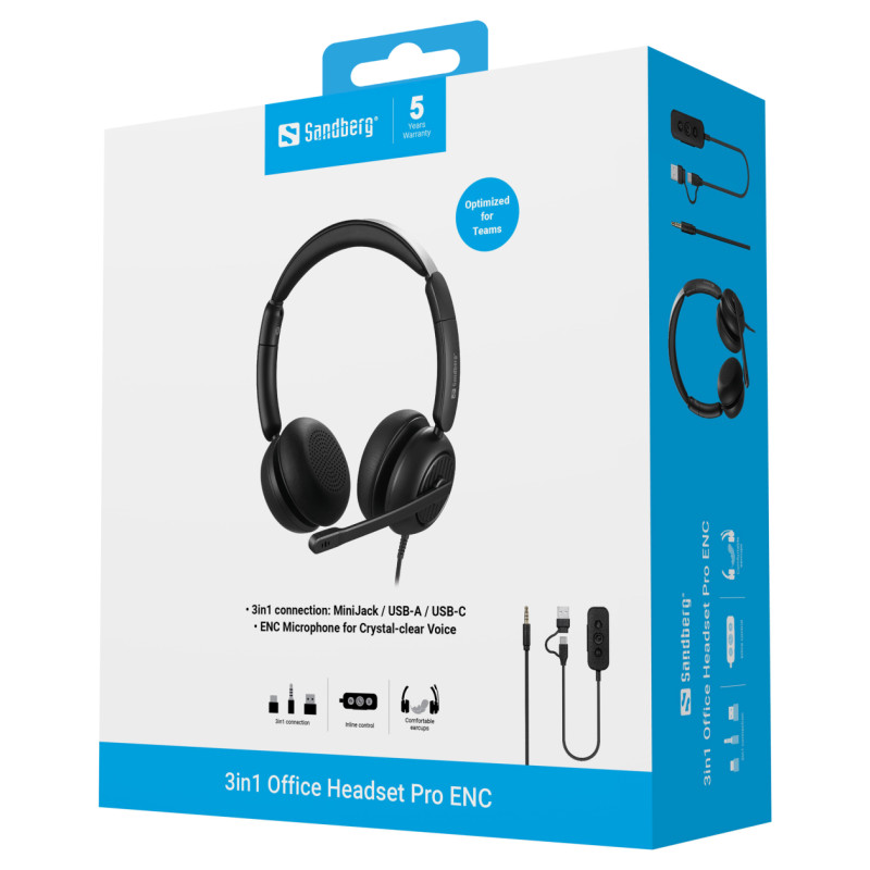 Sandberg 126-54 3in1 Office Headset Pro ENC