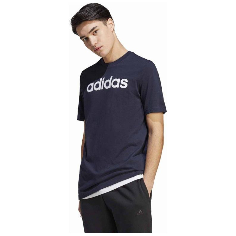 Adidas Essentials Single Jersey Linear Embroidered Logo Tee M IC9275 (S)
