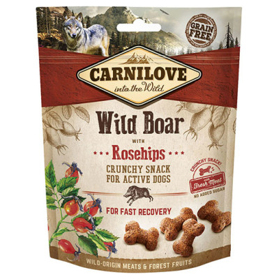 Carnilove Dog snack Wild Boar with Rosehips with fresh meat 200g papildbarība suņiem