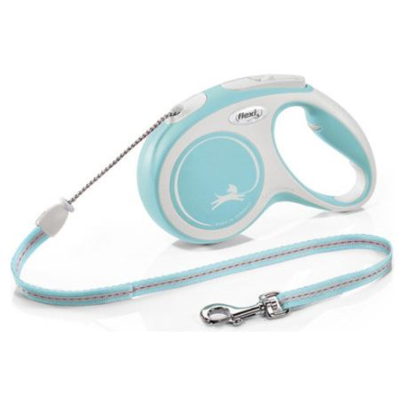 Flexi New Comfort S trose 5 m, light blue - pavada suņiem
