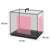 Flamingo metāla būris (ar divām durtiņām) EBO M 47x77x55cm melns