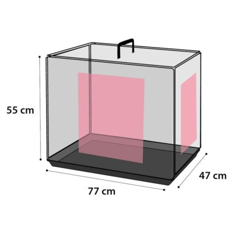 Flamingo metāla būris (ar divām durtiņām) EBO M 47x77x55cm melns