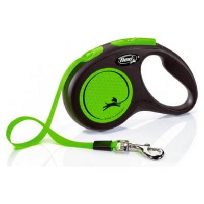 Flexi Neon M 5m green (lente) - pavada suņiem