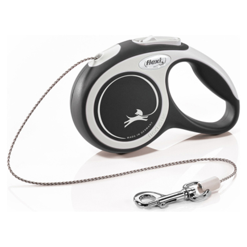 Flexi New Comfort XS trose 3 m, black- pavada suņiem