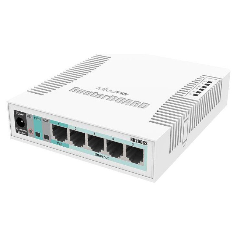 Mikrotik Switch|MIKROTIK|CSS106-5G-1S|Desktop/pedestal|5x10Base-T / 100Base-TX / 1000Base-T|1xSFP|CSS106-5G-1S