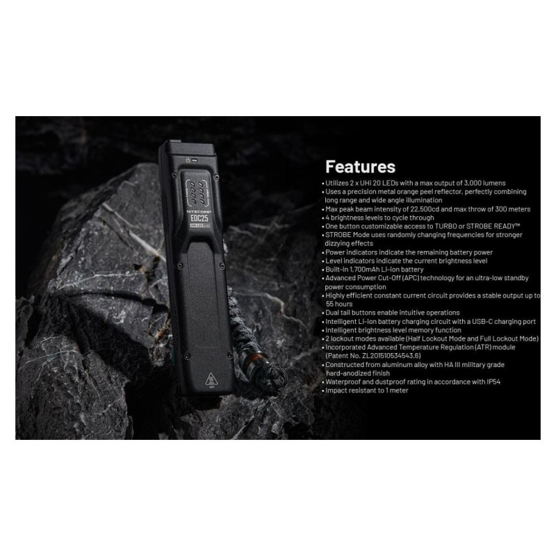 Nitecore FLASHLIGHT EDC SERIES/EDC25 NITECORE