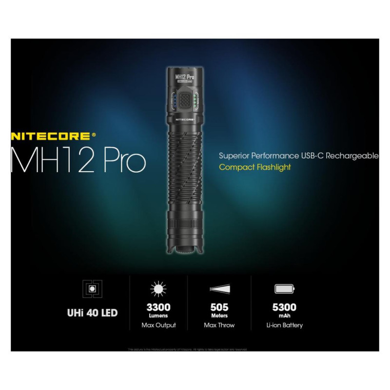 Nitecore FLASHLIGHT MH SERIES/3300 LUMENS MH12 PRO NITECORE