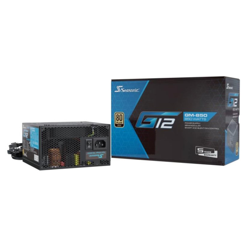 Seasonic Power Supply|SEASONIC|G12 GM|850 Watts|Efficiency 80 PLUS GOLD|MTBF 100000 hours|G12GM-850