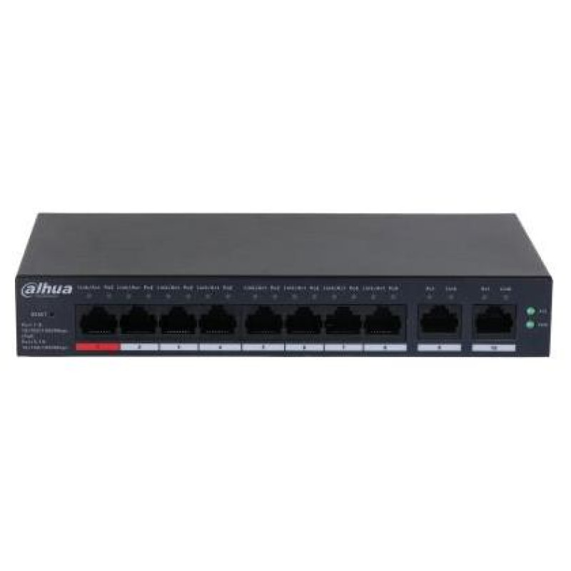 Dahua Switch|DAHUA|CS4010-8GT-110|Type L2|Desktop/pedestal|8x10Base-T / 100Base-TX / 1000Base-T|PoE ports 8|DH-CS4010-8GT-110