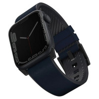 Uniq Straden Leather Hybrid Strap for Apple Watch 1/2/3/4/5/6/7/8/SE/SE2/Ultra 42/44/45/49mm - blue