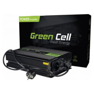 Green Cell Strāvas pārveidotājs Green Cell 12V to 230V 300W/ 600W Pure Sine wave