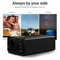 Green Cell Strāvas pārveidotājs Green Cell 12V to 230V 300W/ 600W Pure Sine wave