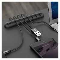 Ugreen LP114 self-adhesive cable organizer for 7 cables - black