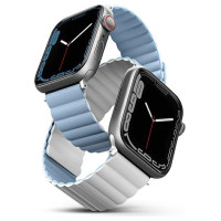 Uniq Revix strap for Apple Watch 1/2/3/4/5/6/7/8/SE/SE2/Ultra 42/44/45/49mm - white and blue