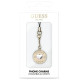 Guess case GUCPMHGLD Phone Strap Heart Diamond Charm with Rhinestones