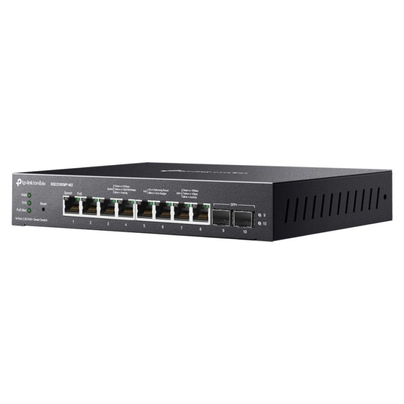 Tp-Link Switch|TP-LINK|Type L2|Desktop/pedestal|8x2.5GbE|2xSFP+|PoE+ ports 8|160 Watts|SG2210XMP-M2