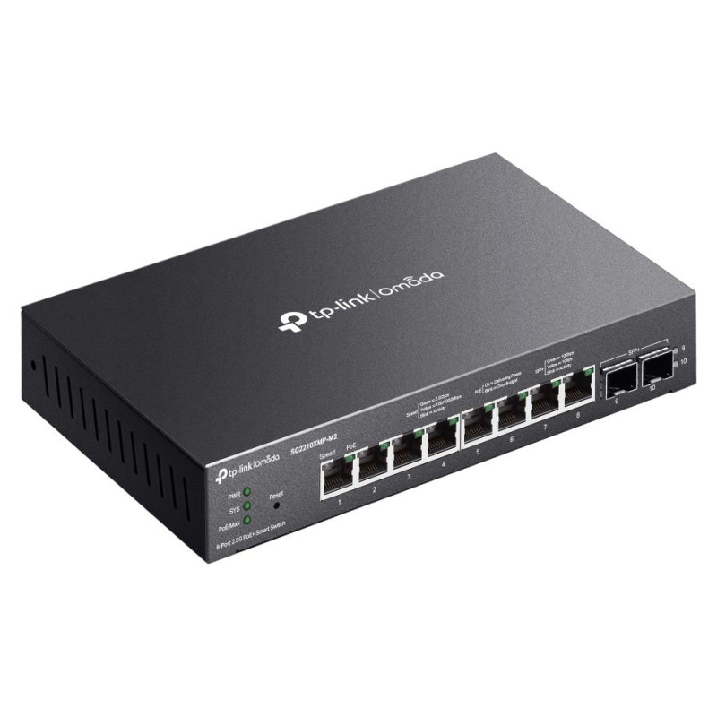 Tp-Link Switch|TP-LINK|Type L2|Desktop/pedestal|8x2.5GbE|2xSFP+|PoE+ ports 8|160 Watts|SG2210XMP-M2