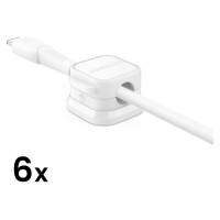 Joyroom JR-ZS368 magnetic cable organizer - white (6 pcs.)