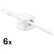 Joyroom JR-ZS368 magnetic cable organizer - white (6 pcs.)