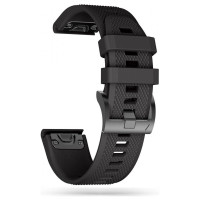 Tech-Protect Smooth Strap for Garmin Fenix 3 / 5X / 3HR / 5X Plus / 6X / 6X Pro / 7X - Black