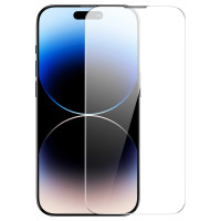 Baseus Full Screen Tempered Glass for iPhone 14 Pro Max with Speaker Cover 0.3mm + Mounting Frame