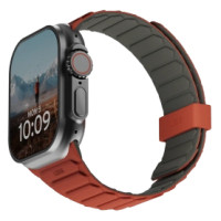 UAG Pathfinder Silicone Double-Sided Magnetic Strap for Apple Watch 42 / 44 / 45 / 46 / 49mm - Gray-Orange