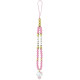 Hello Kitty Pearls and Beads Kitty Charm Phone Charm - Pink