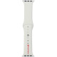 Audi Sport Red Logo Silicone Watch Strap for Apple Watch 40 / 41 / 42 mm - white