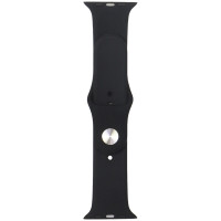 Audi Sport Red Logo Silicone Watch Strap for Apple Watch 44 / 45 / 46 / 49 mm - black