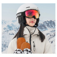Qunature Black Ski Goggles Kids (Size M/L) - Black