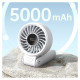 Jisulife Handheld Fan Life7 5000mAh Portable USB Fan - Gray